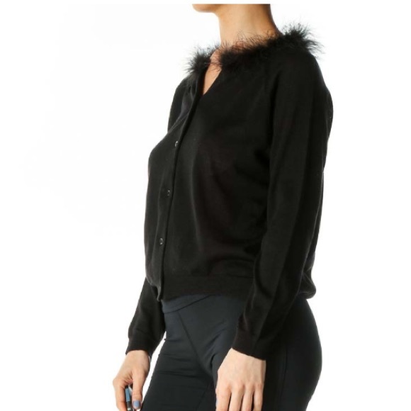 Simone Rocha Black Solid Cardigan - Picture 2 of 3